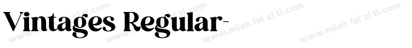 Vintages Regular字体转换